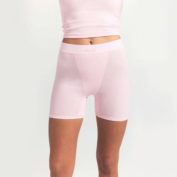 SKIMS Cotton rib boxer cherry blossom size S - Picture 3 of 7